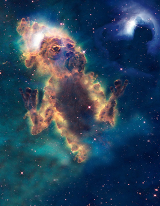 Illustration for article titled Altered Hubble images transform nebulae into bizarre cosmic monsters